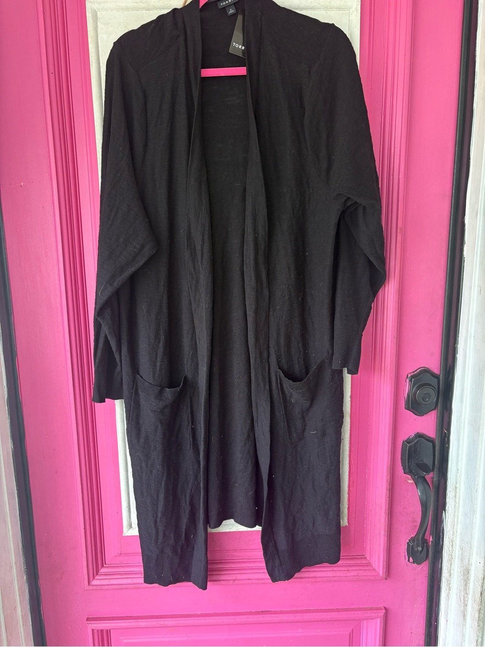 torrid Black Open-Front Long Cardigan
